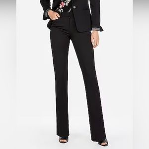 Express Womens Columnist Straight Dress Pant, Black, Size 8R